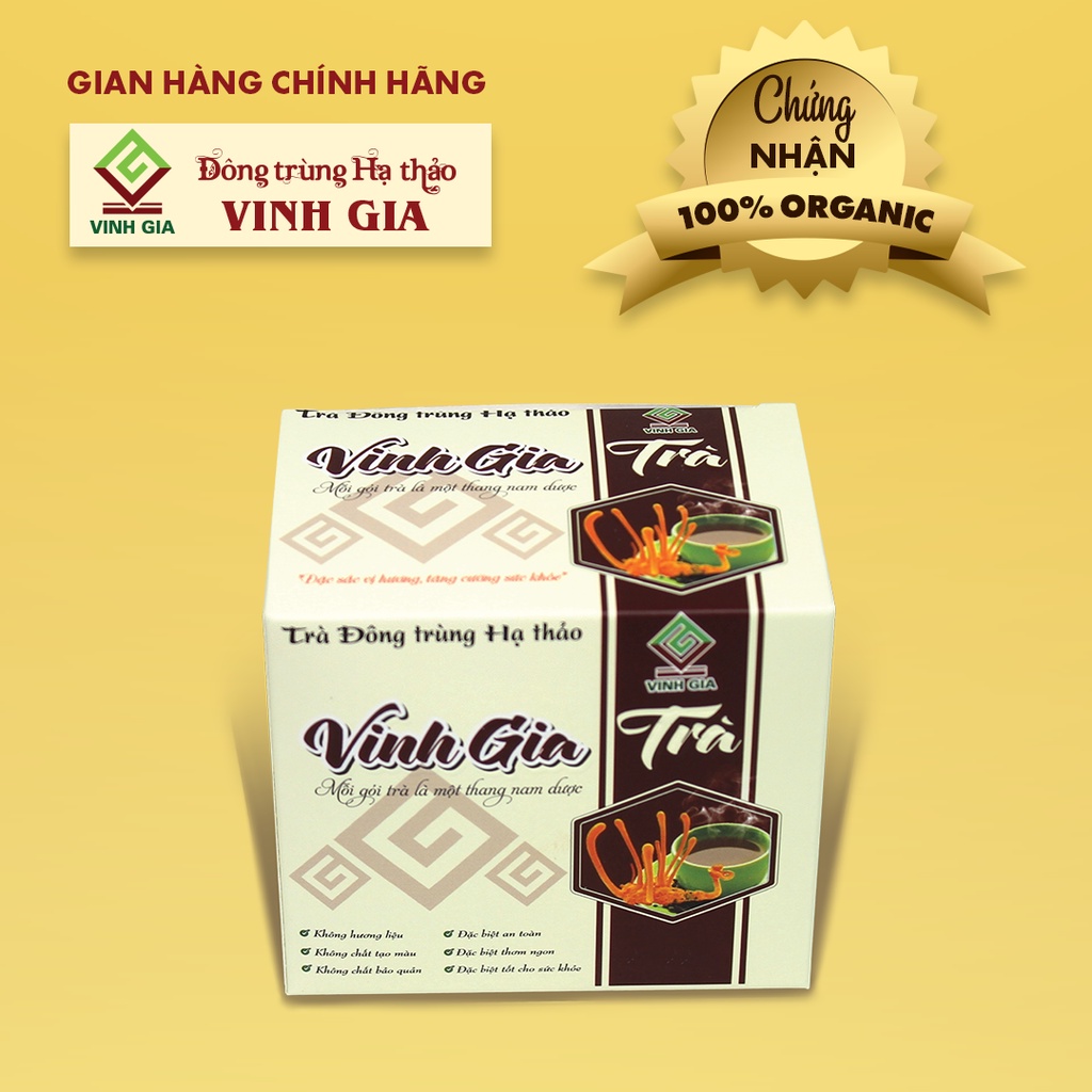 VINH GIA TRÀ ĐÔNG TRÙNG HẠ THẢO– HỘP 12 GÓI