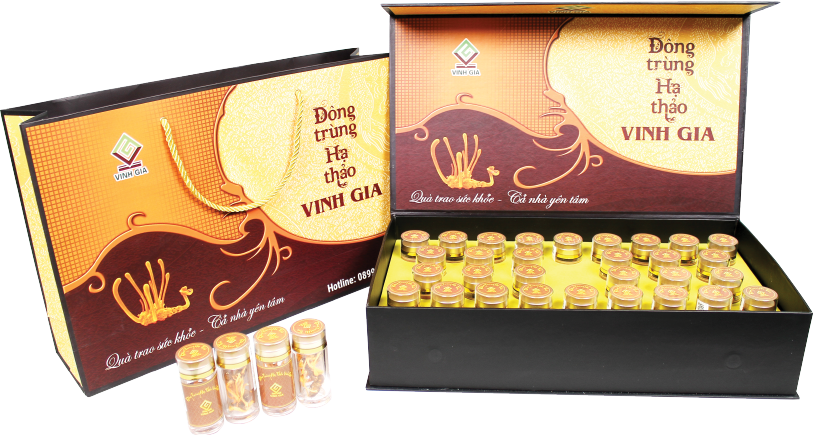 ĐÔNG TRÙNG HẠ THẢO VINH GIA - NGUYÊN CON KHÔ 30 LỌ/HỘP