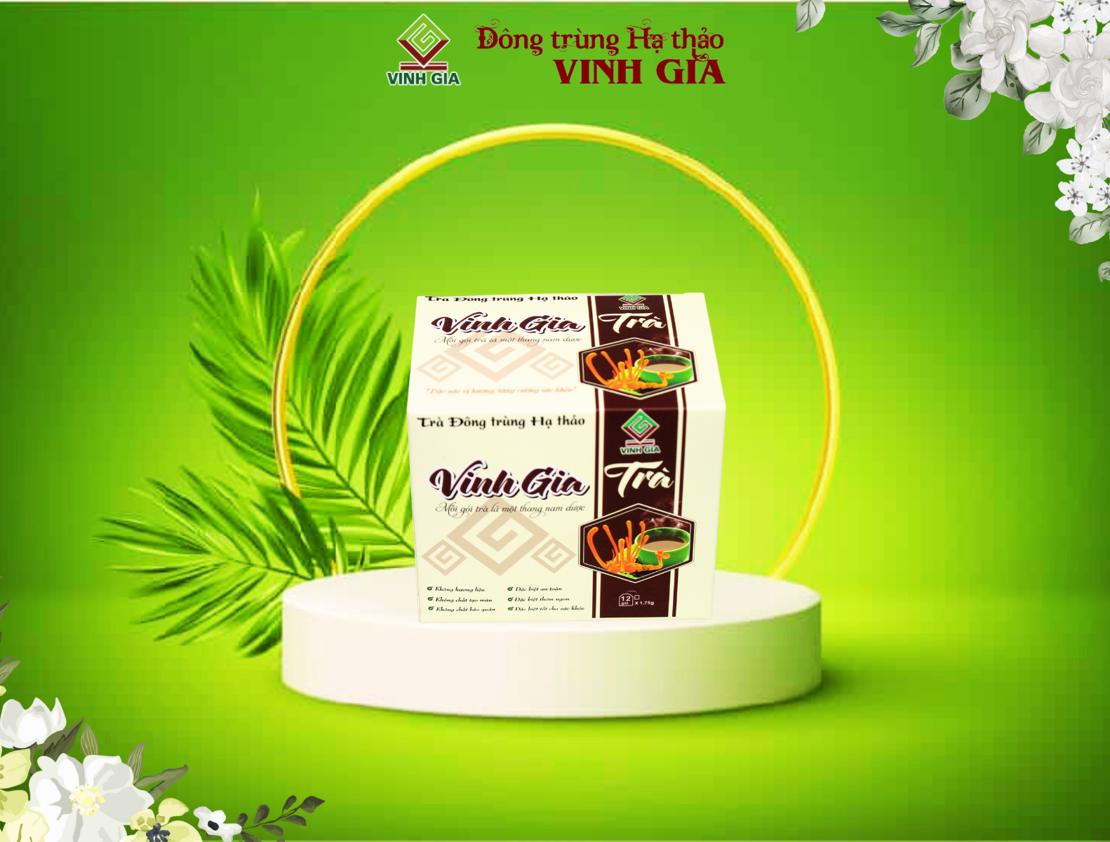 VINH GIA TRÀ ĐÔNG TRÙNG HẠ THẢO – HỘP 12 GÓI