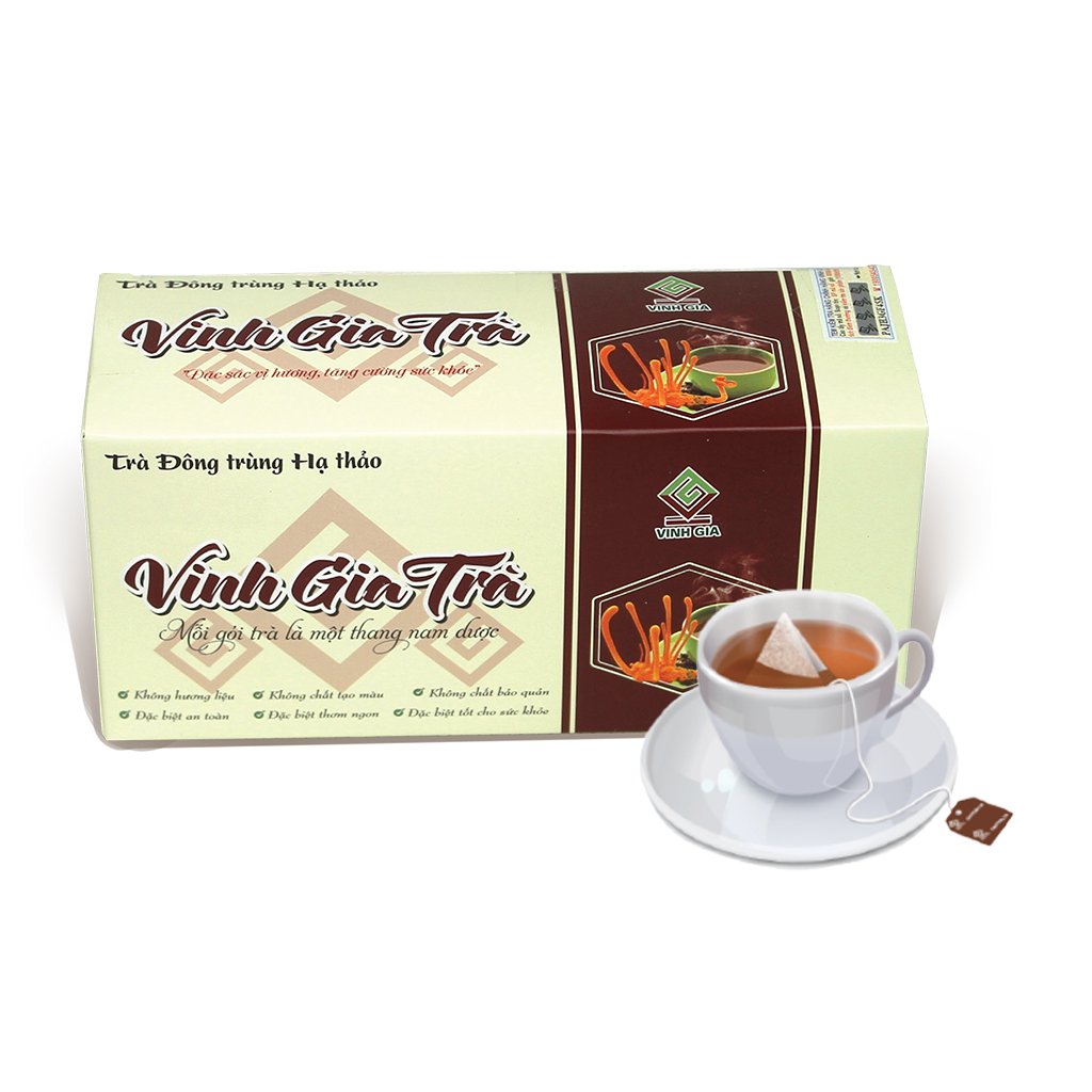 VINH GIA TRÀ ĐÔNG TRÙNG HẠ THẢO - HỘP 24 GÓI